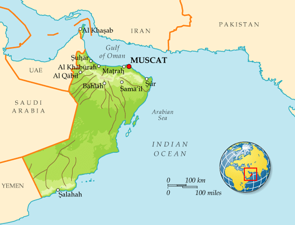 Map of Oman