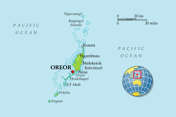 Map of Palau