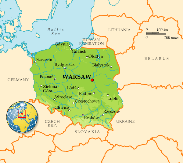 Map of Poland