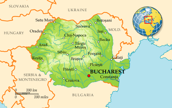 Map of Romania