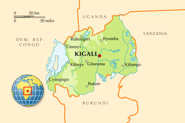 Map of Rwanda