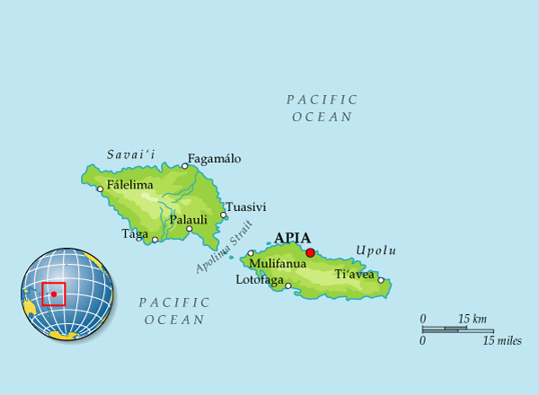 Map of Samoa