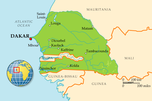 Map of Senegal