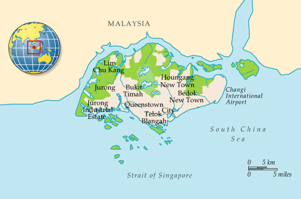 Map of Singapore