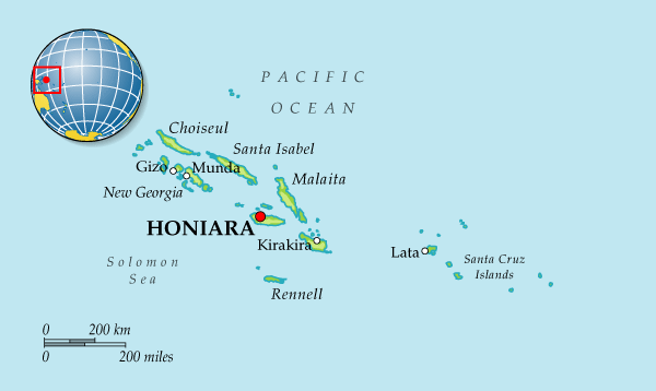 Map of Solomon Islands