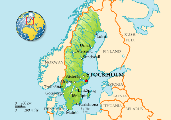 Map of Sweden