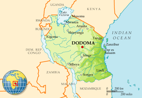 Map of Tanzania