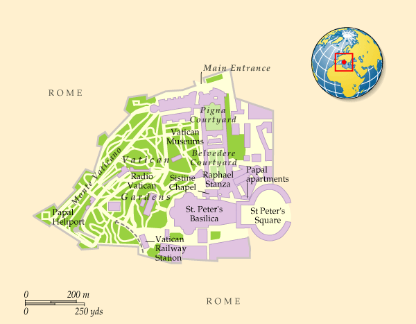 Map of Vatican City