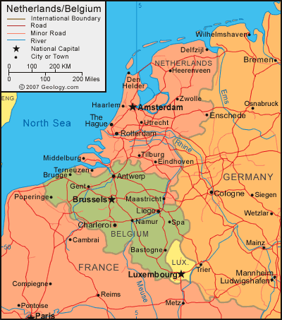 Map of Belgium