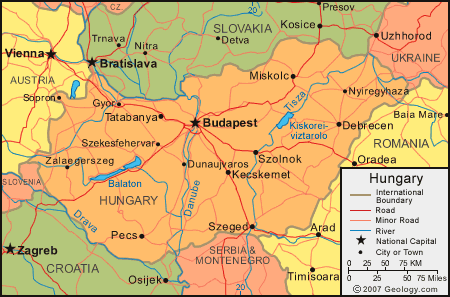 Map of Hungary