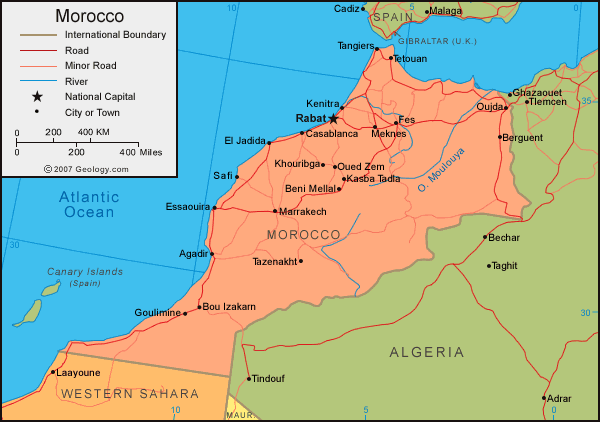 Map of Morocco