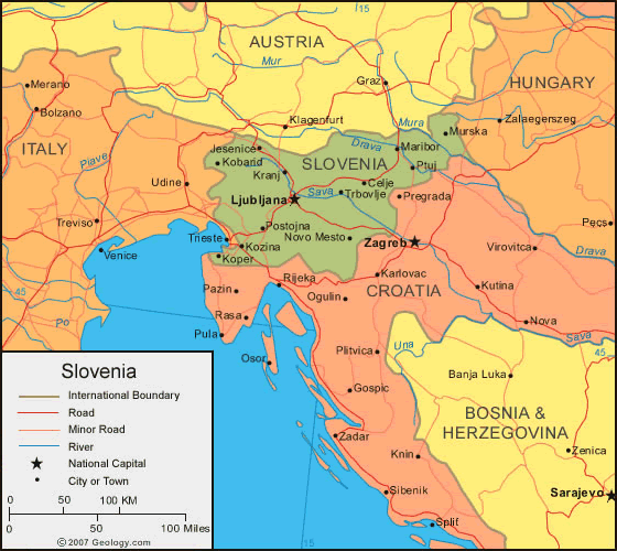 Map of Slovenia