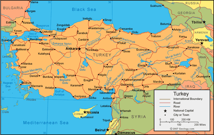 Map of Turkey