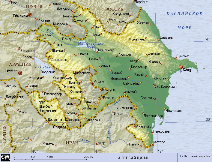 Map of Azerbaijan