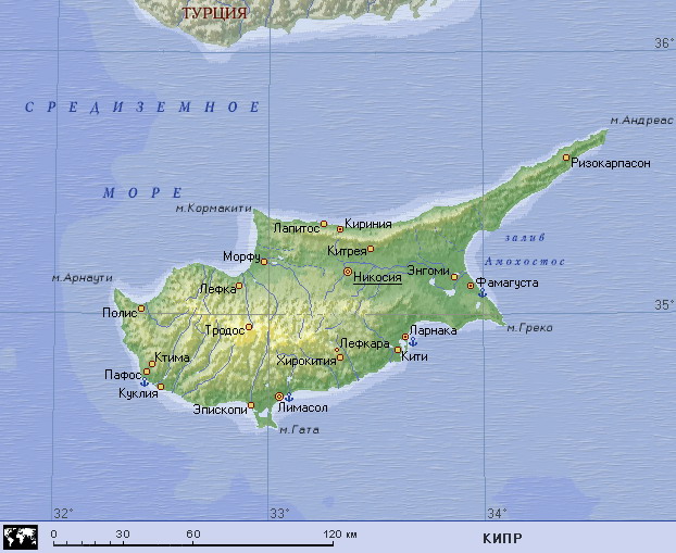 Map of Cyprus