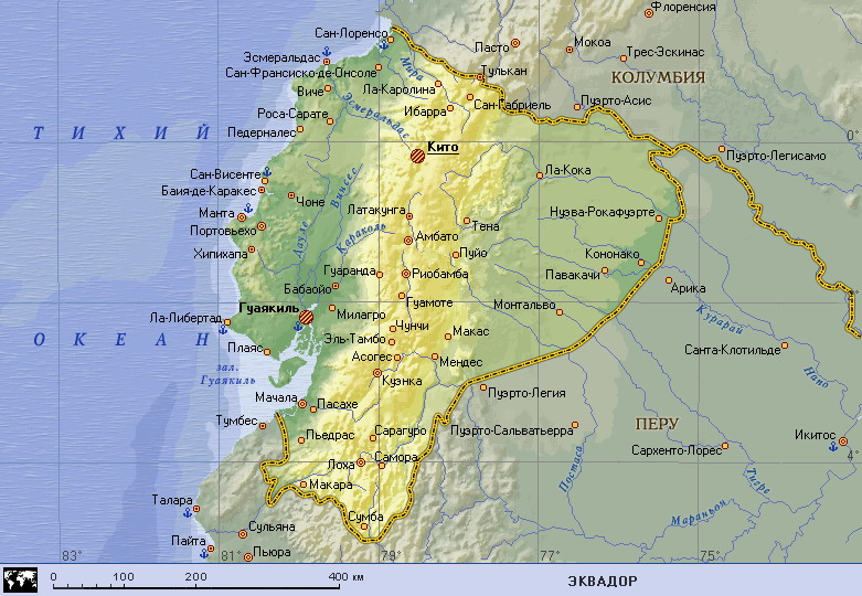 Map of Ecuador