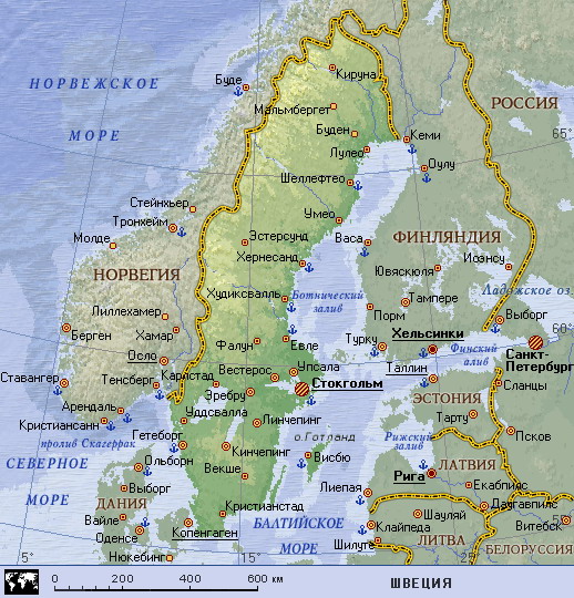 Map of Sweden