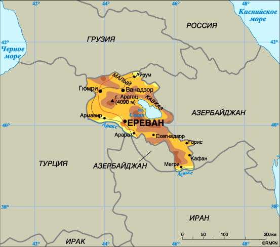 Map of Armenia