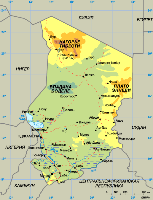 Map of Chad