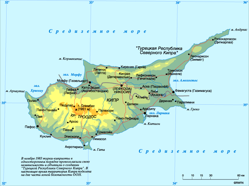 Map of Cyprus