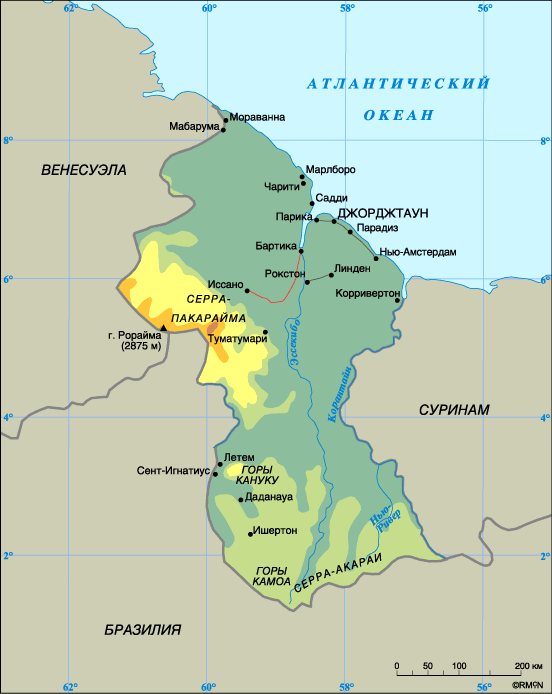 Map of Guyana