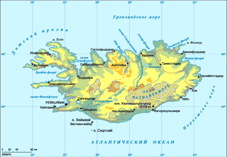 Map of Iceland