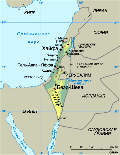 Map of Israel