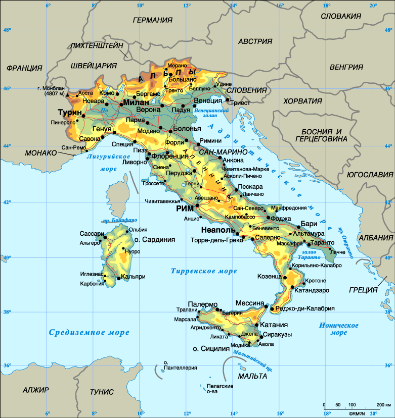 Map of Italy