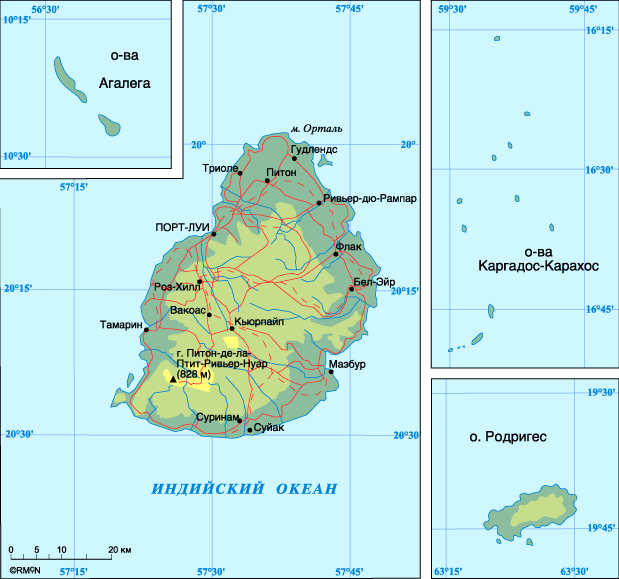 Map of Mauritius