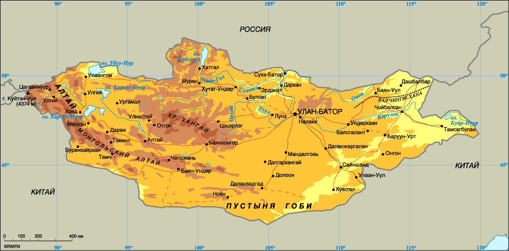 Map of Mongolia