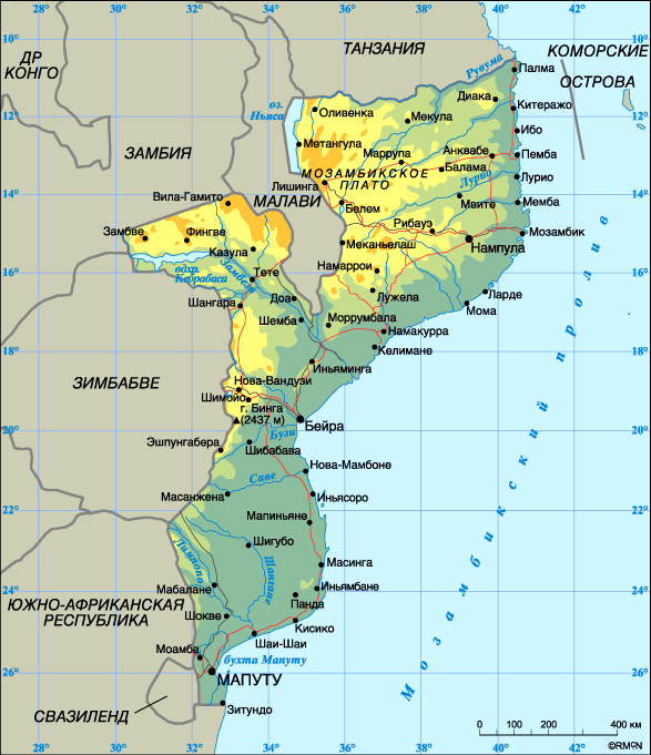 Map of Mozambique