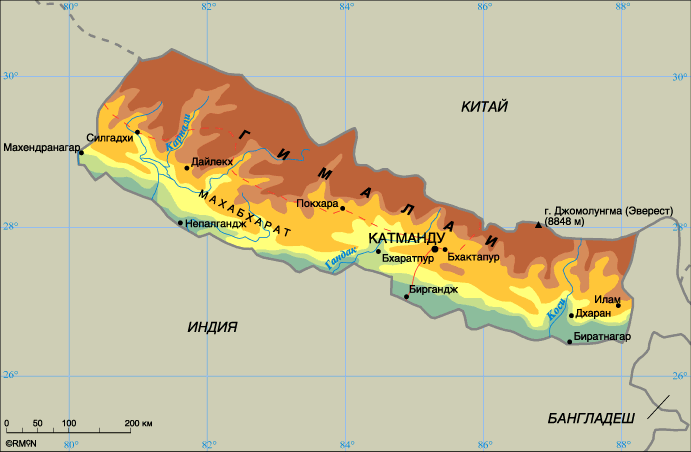 Map of Nepal