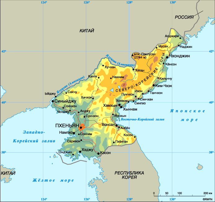 Map of North Korea