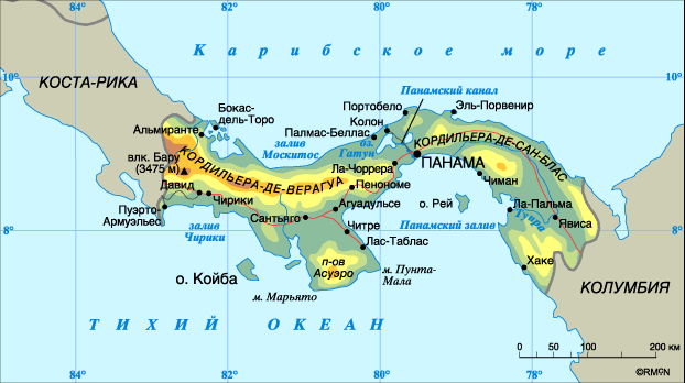 Map of Panama