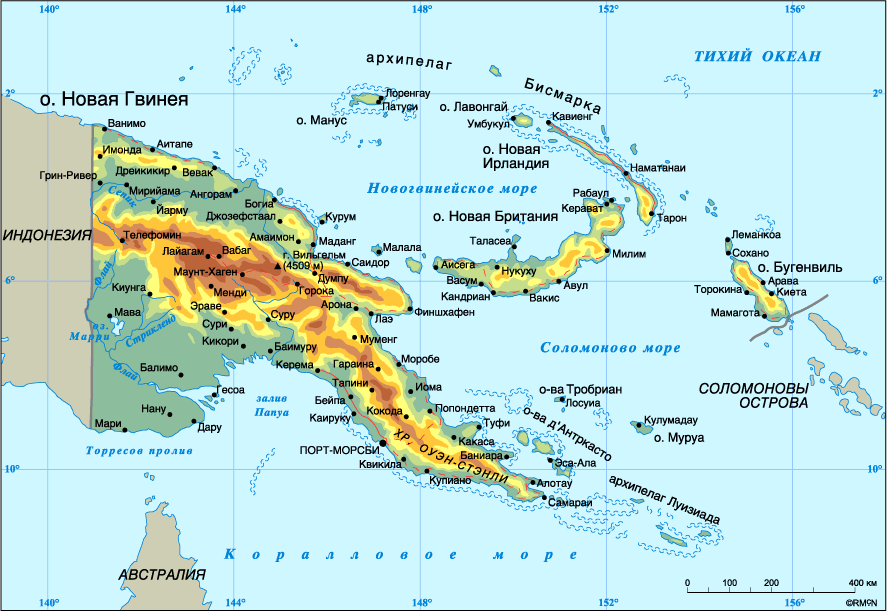 Map of Papua New Guinea