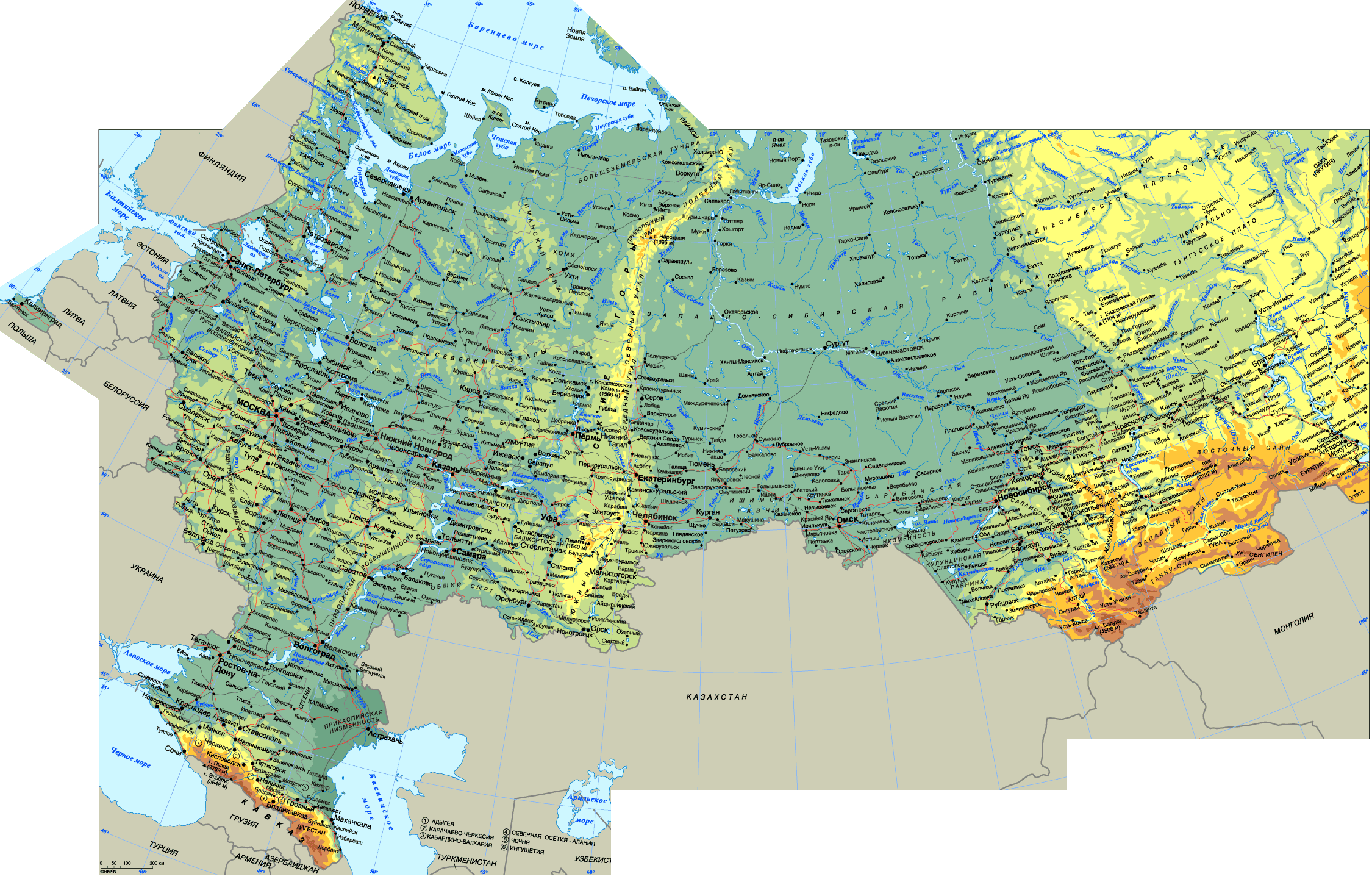Map of European Russia