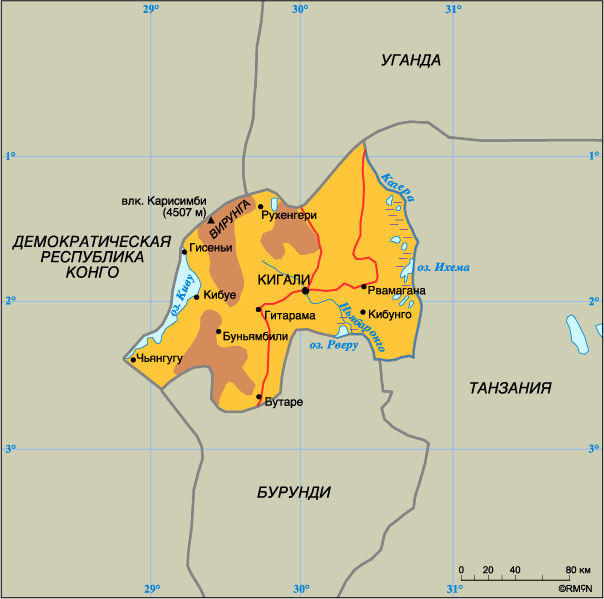 Map of Rwanda