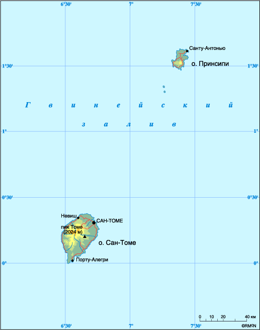 Map of Sao Tome & Principe