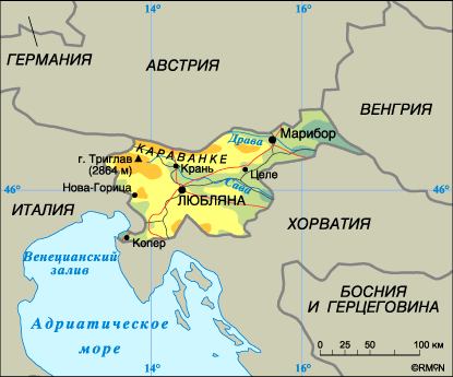 Map of Slovenia