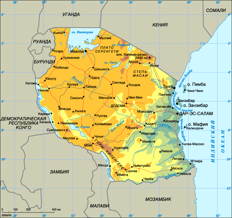 Map of Tanzania