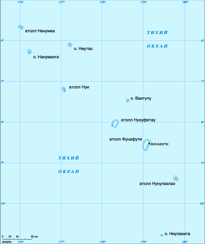 Map of Tuvalu