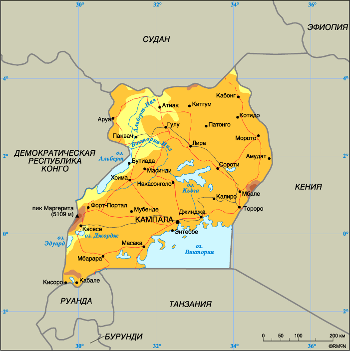 Map of Uganda