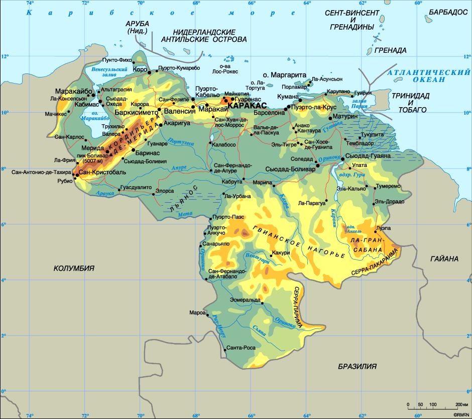 Map of Venezuela