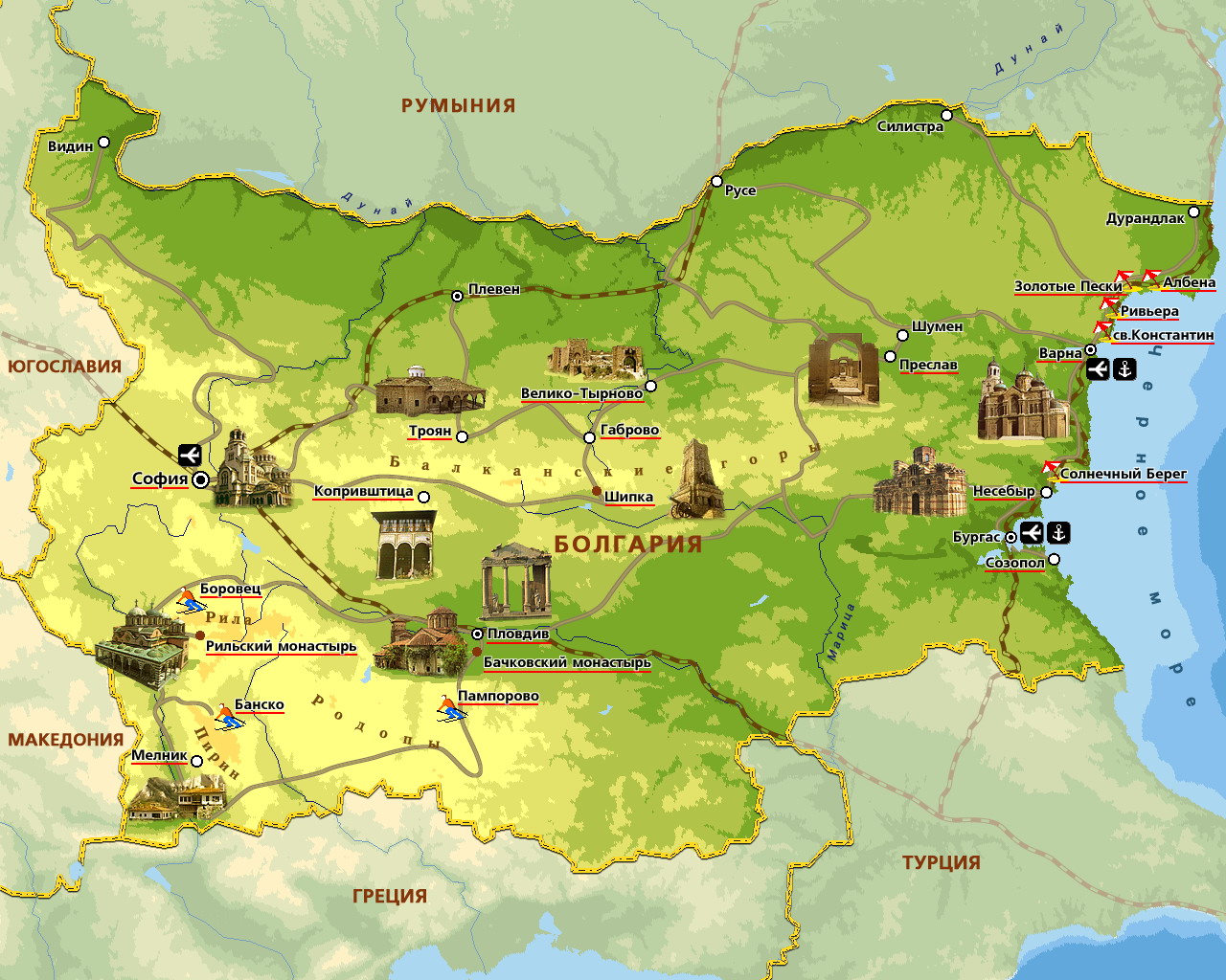 Map of Bulgaria