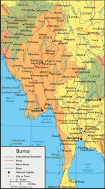 Map of Myanmar