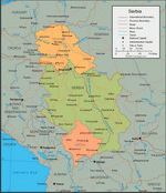 Map of Serbia & Montenegro