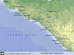 Map of Black Sea coast of Russia