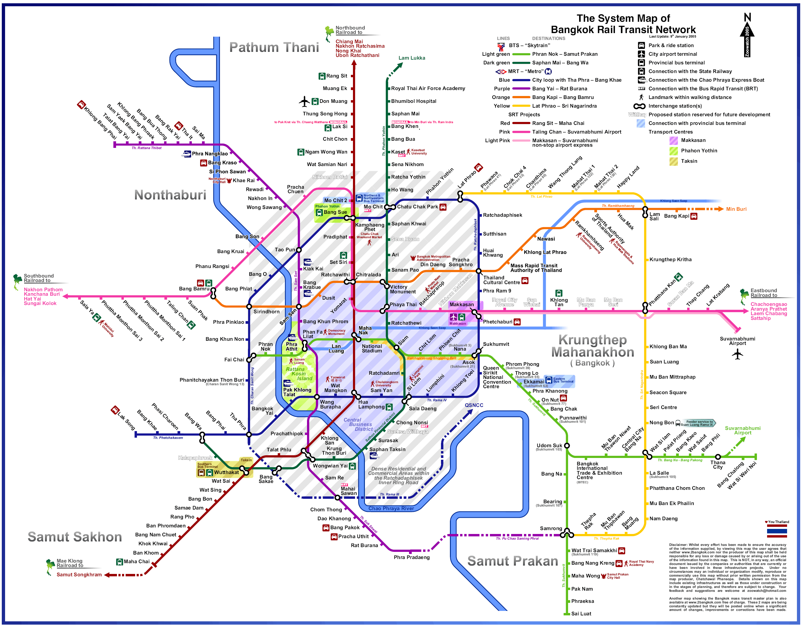 Metro map of Bangkok