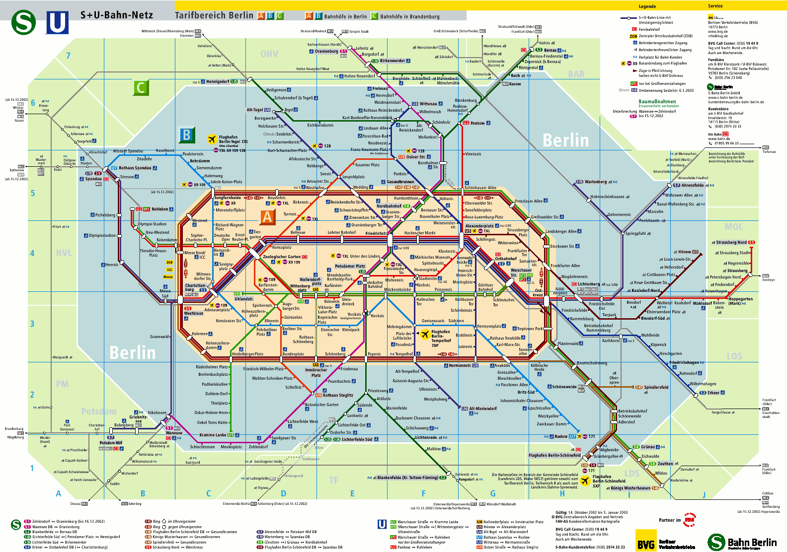 Metro map of Berlin