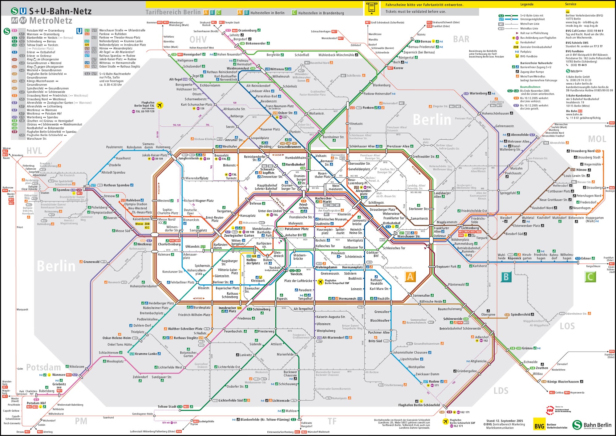 Metro map of Berlin